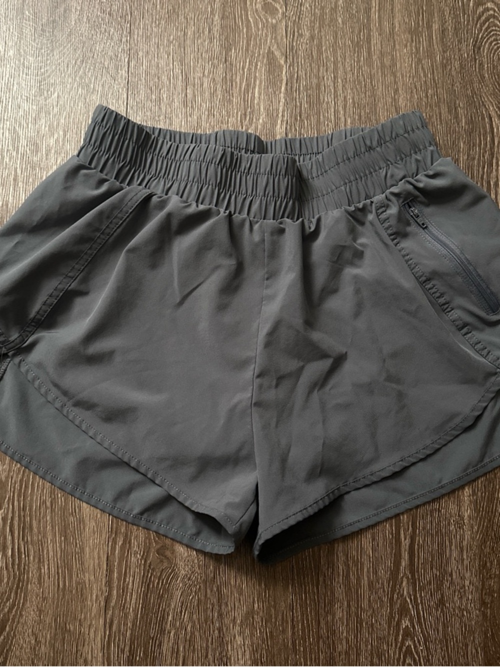 Women's Athletic Shorts - Charcoal Gray